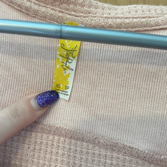 Free People Light Pink Oversized Long Sleeve - Picture 4 of 4